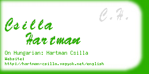 csilla hartman business card